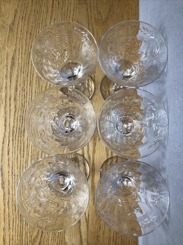 6 Vintage Glastonbury Lotus Hostess Muster 6 Zoll Wein herzliche Stängel - wunderschön - selten! - Bild 3 von 12