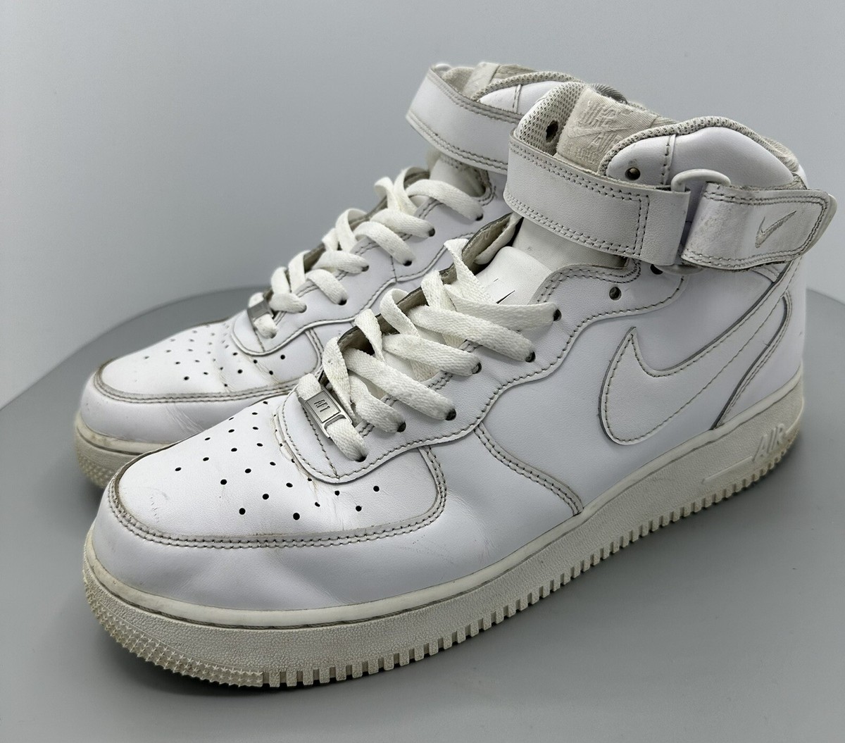 Nike Mens Air Force Mid 07 315123-111 White Basketball Shoes