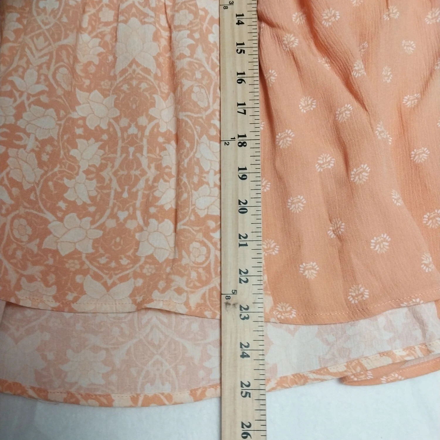 Torrid Shirt Womens 5XLarge Peach Floral Crinkle Tank Gauze Adjustable NWT - product detail image 11