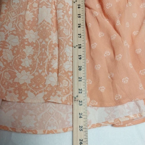 Torrid Shirt Womens 5XLarge Peach Floral Crinkle Tank Gauze Adjustable NWT image 11