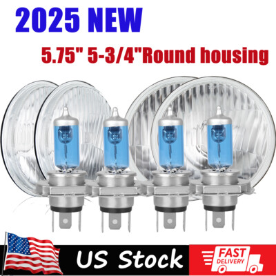 For Ford Galaxie 500 1962-1974 5.75'' 5-3/4 inch  Headlight H4 Halogen Lamp 4X