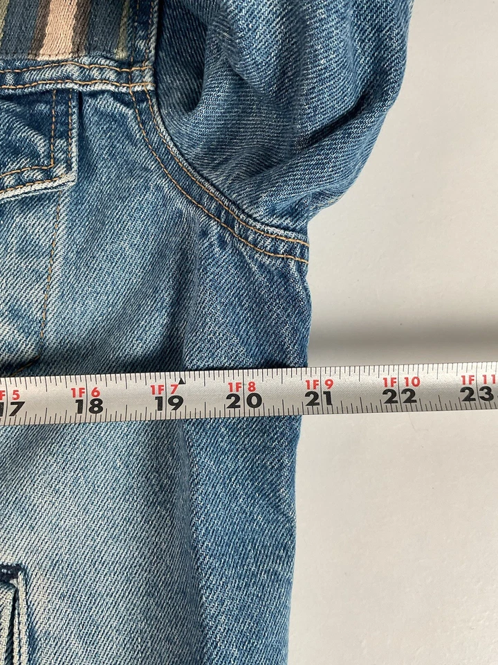 Chaqueta Denim Vintage Calvin Klein Southwest Grande Hecha en EE. UU. Arco Iris Azteca Foto 3 de 4