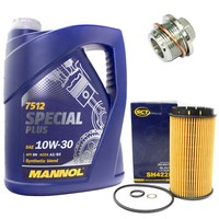 MotoröL Set 10W-30 5 Liter + ÖLfilter SH 422 P + Schraube FüR Audi 80 VW Passat