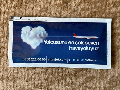 Different airlines, railway companies refreshing towels creamers travel sets - Picture 7 of 30