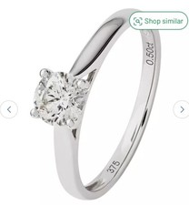 Revere 9ct White Gold 0.50ct Diamond Engagement Ring