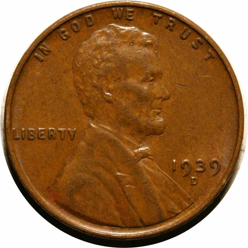 1939-D  Lincoln Cent - CONECA RPM-002  XF  #3631