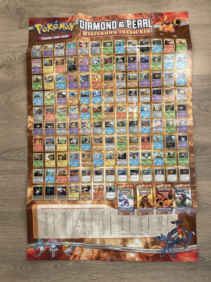 Pokemon Mysterious Treasures Secret Wonders Checklist Poster Two Sides 36  X 24 | eBay