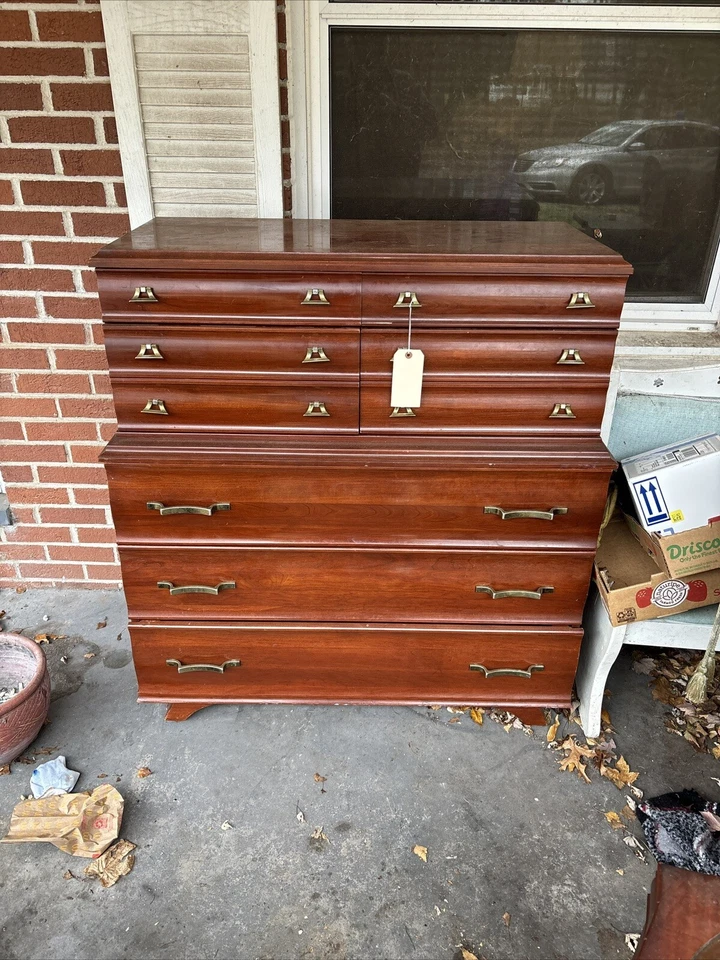 Vintage Kling Cherry Chest On Chest Dresser Pull Handle - Image 4 of 4