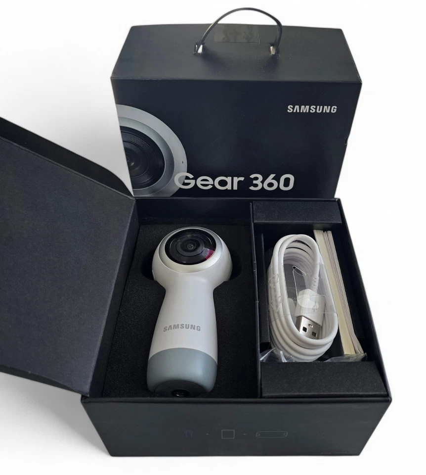 SAMSUNG Gear 360 (2017 Edition) Spherical Cam 360° 4K Camera - White SM-R210 - Image 4 of 4