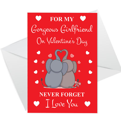 Valentines Day Card For Girlfriend I Love You Card Girlfriend