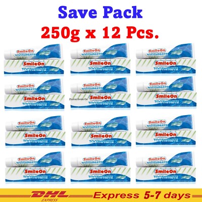 12x Zhulian Smile On Toothpaste Aloe Vera Mint Scent Contains Fluoride Teeth