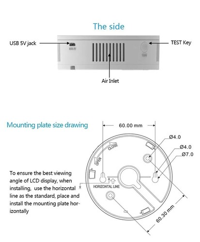 Tuya Wifi Smart Home Combustible Natural Gas Sensor With temperature Display - Picture 9 of 20