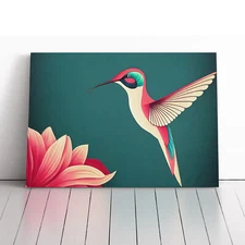 Hummingbird Art Deco Abstract Canvas Wall Art Print Framed Picture Home Decor