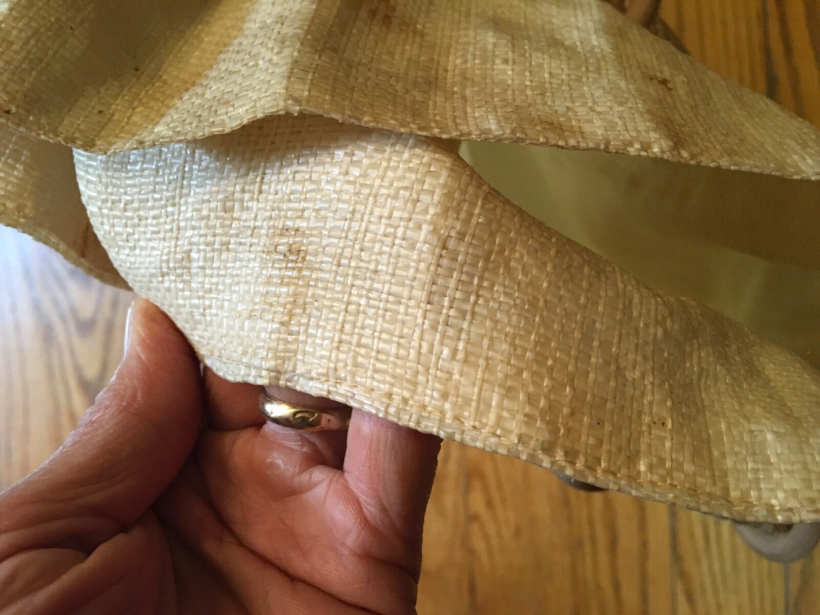 Screen Printed Burlap Rope Drawstring Boho 1970's… - image 10