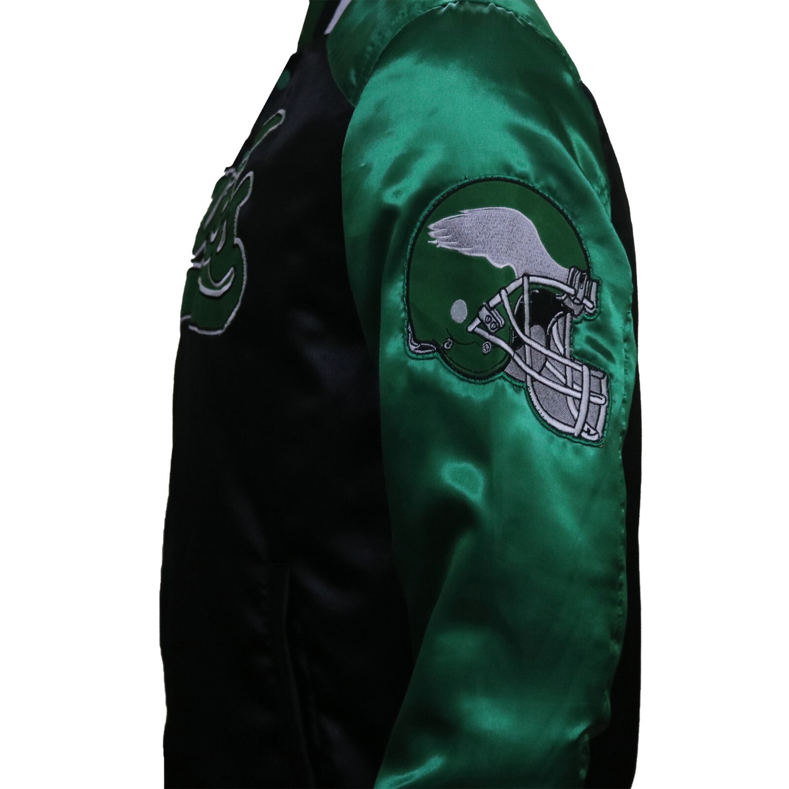 NFL Philadelphia Eagles Jacket Satin Bomber Style Full Snap Varsity Jackets eBay