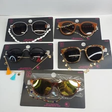 No Boundaries Women's Sunglasses with Chain Rimmed UV Protection MULTIPLE STYLES