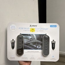 atomi 40W 2-Pack Car Charger Dual Port USB-C/...
