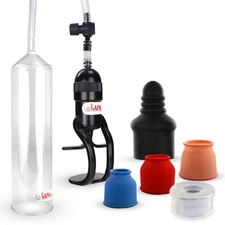 LeLuv Penis Pump EasyOp Zgrip with 3 Sizes, Clear & Septum Silicone Seals