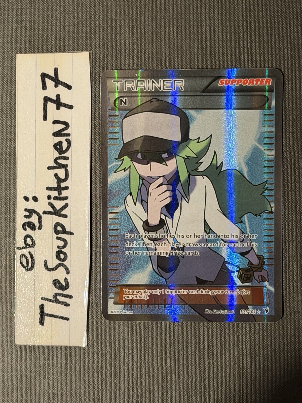 N Full Art Holo Noble Victories Card 101 101 Supporter Pokemon Card NM