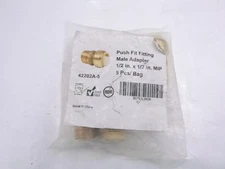 5 Pack Efield Hoger Brass Adapter Push-To-Connect Fitting PVC IPS 1/2" x 1/2"