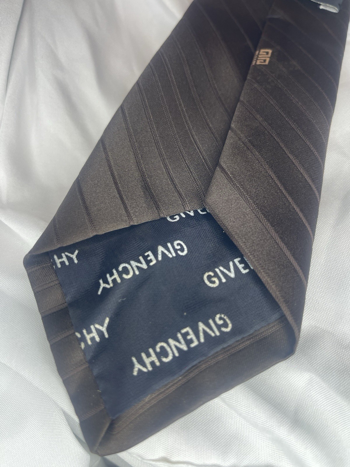 Givenchy Brown Tie with Subtle Pattern - image 2