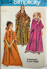 NEW Vintage 1960  s SIMPLICITY SEWING PATTERN 8354 Misses CAFTAN One Size Uncut