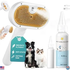 Pet Steam Brush Dog Cat 2025 New Grooming Comb for Shedding, Floating Hair,