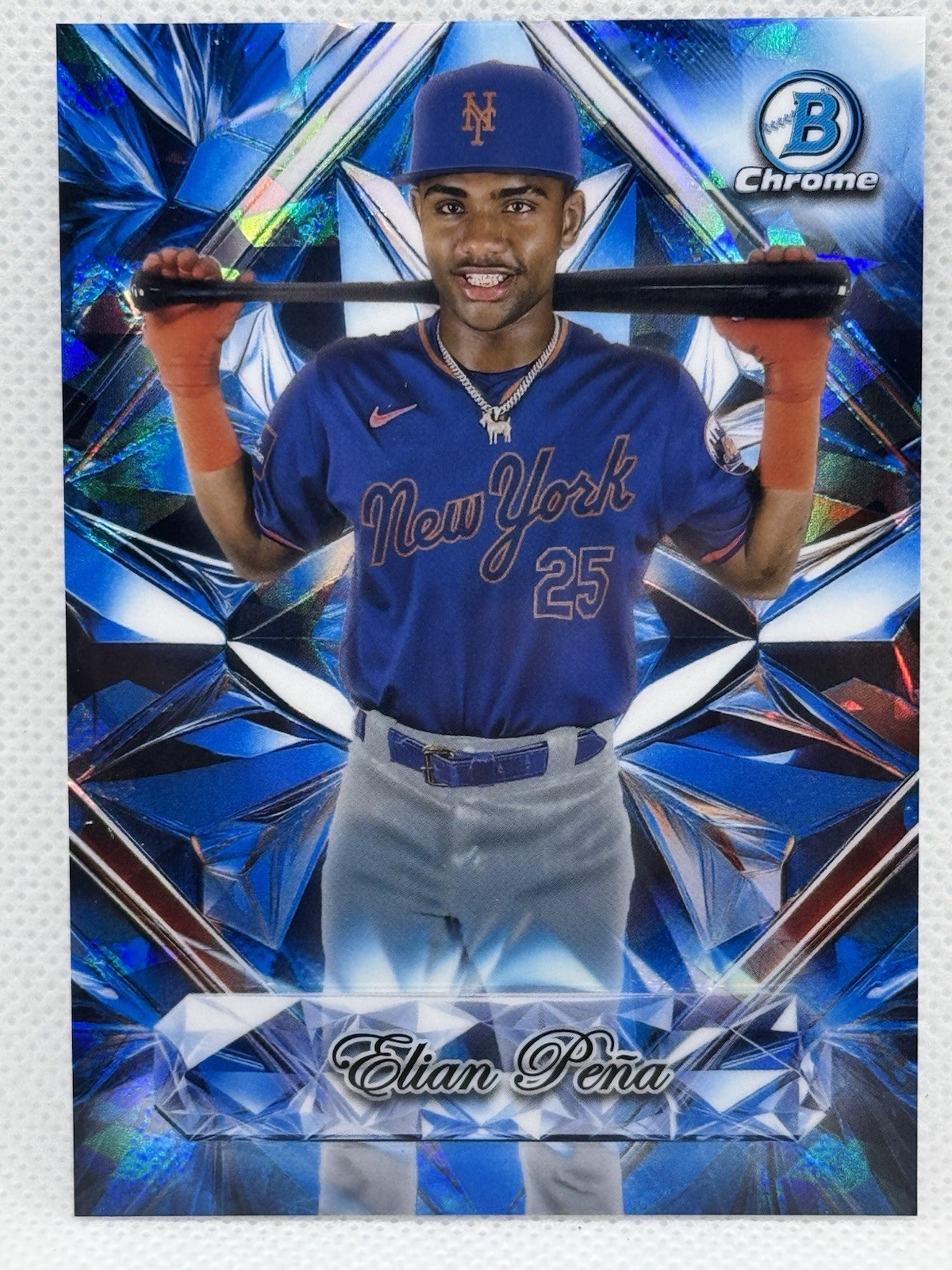 ELIAN PENA 2025 BOWMAN CHROME SAPPHIRE SELECTIONS SSP METS