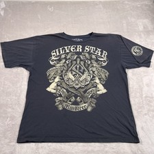 Silver Star Shirt Mens 2XL Black Wander Lei S...