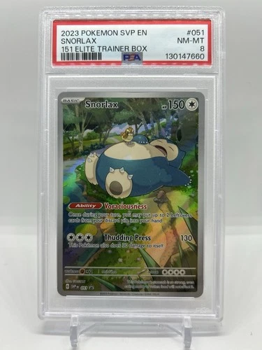 Snorlax 051 Sv: Scarlet & Violet Promo Cards Holo Illustration Rare PSA 8