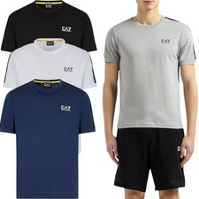 EA7 Emporio Armani Mens 3DPT35 PJ02Z Tape Logo T-Shirt Griffin Casual Tee 