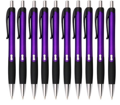 Akyandoo 10 Premium Kugelschreiber Kuli Druckkugelschreiber Stift Lila Qualität