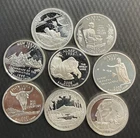 Washington Silver State Proof Quarters- Lot of 8 - Mixed Dates -90% -(K222)