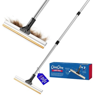 ChomChom Carpet Rake   Adjustable Pet Hair Remover Tool Up to 64 in Long   De...