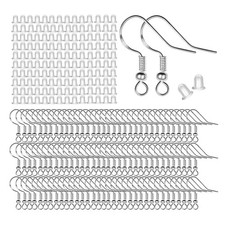120pcs/60pais Earring Hooks for Jewelry Making Kit Supplies, 925 Sterling Silver
