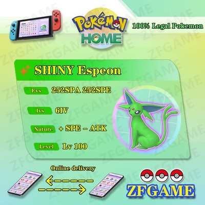 6IV SHINY Espeon + EVS  POKEMON HOME Champions Online delivery 
