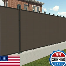 Patio 6'x20' Brown Fence Privacy Screen Commercial Grade Heavy Duty Outdoor