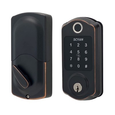 Smart Deadbolt Lock, SCYAN D7 Fingerprint Deadbolt with Touchscreen Keypad, K.