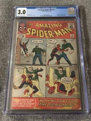 Amazing Spider-Man #4 CGC 3.0 1st Appearance Sandman Ditko Silver Age Key 1963