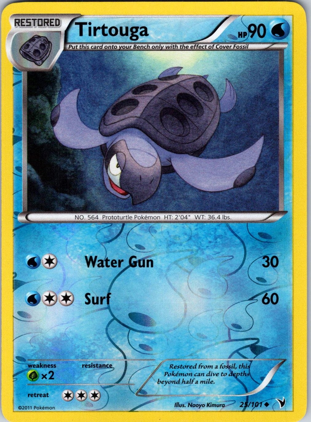 Tirtouga 25/101 Noble Victories Pokemon TCG NM Reverse Holo