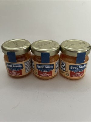 Lot Of 3 Best Foods Spicy Mayonnaise Dressing 1.2 oz Each