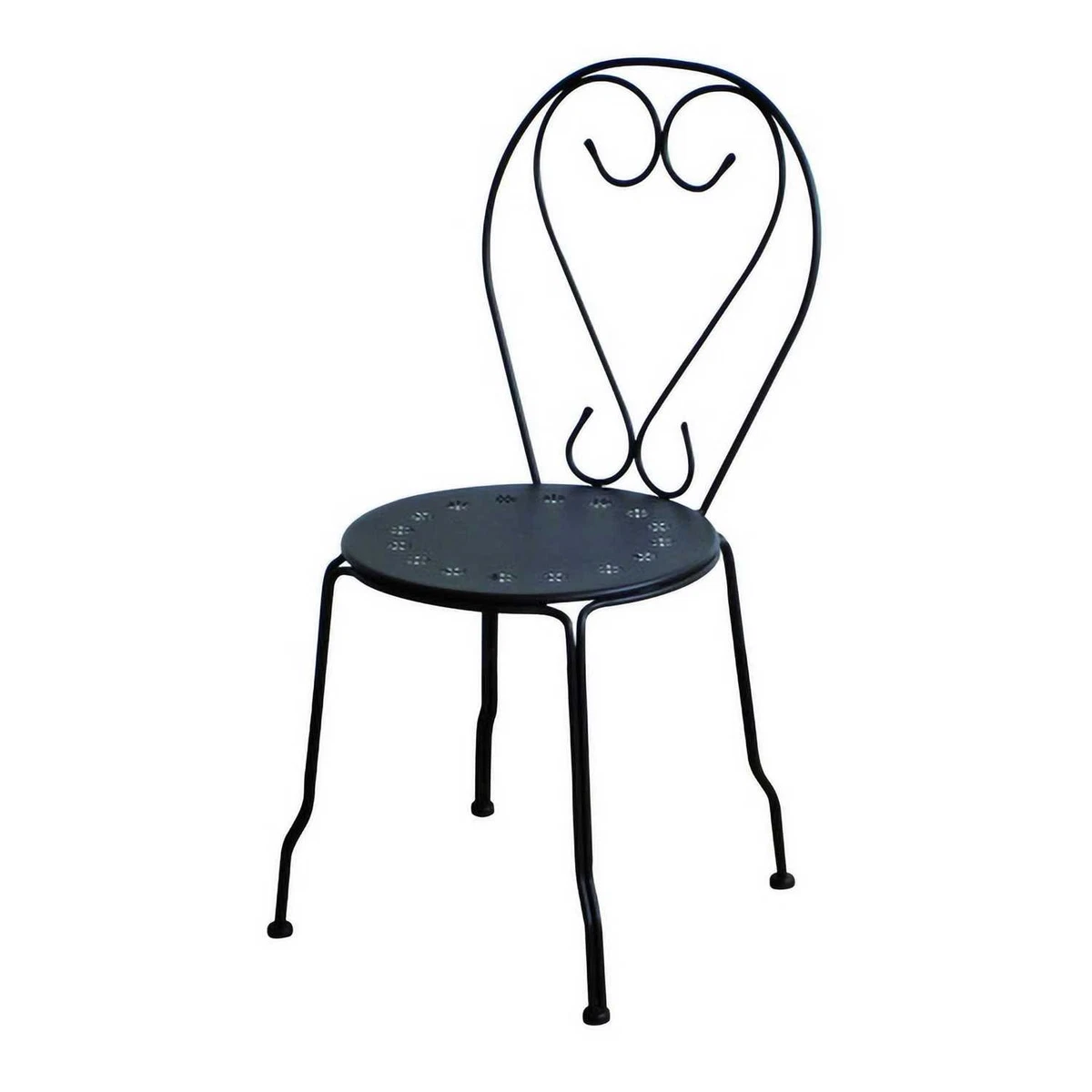 Silla asiento de jardín Antracita 41x48 cm h 90 cm en Metal mod. New Old