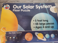 Floor Puzzle Our Solar System 48lg pieces 5ft long complete excellent shape USA