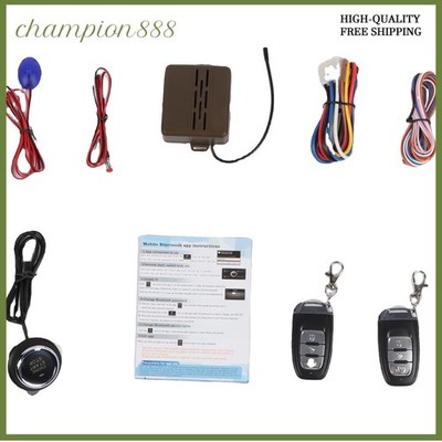 12V Universal Car Alarm & Push to Start Ignition Kit with Remote Keyless Entry