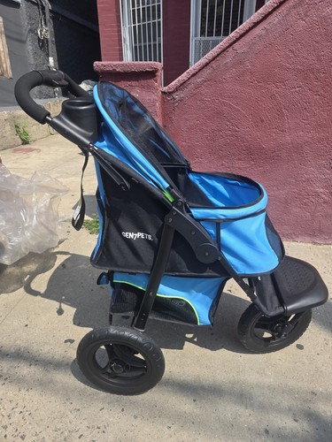 Gen7Pets G7 Pet Stroller Trailblazer Blue Large  Up to 75 lbs & 2 Pets Foldable