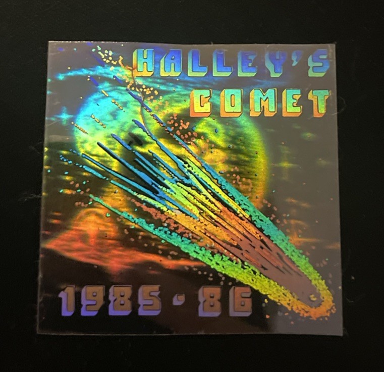 2 - 1986 Halley's Comet Holographic Sticker’s  1” x 1” & 2” x 1”