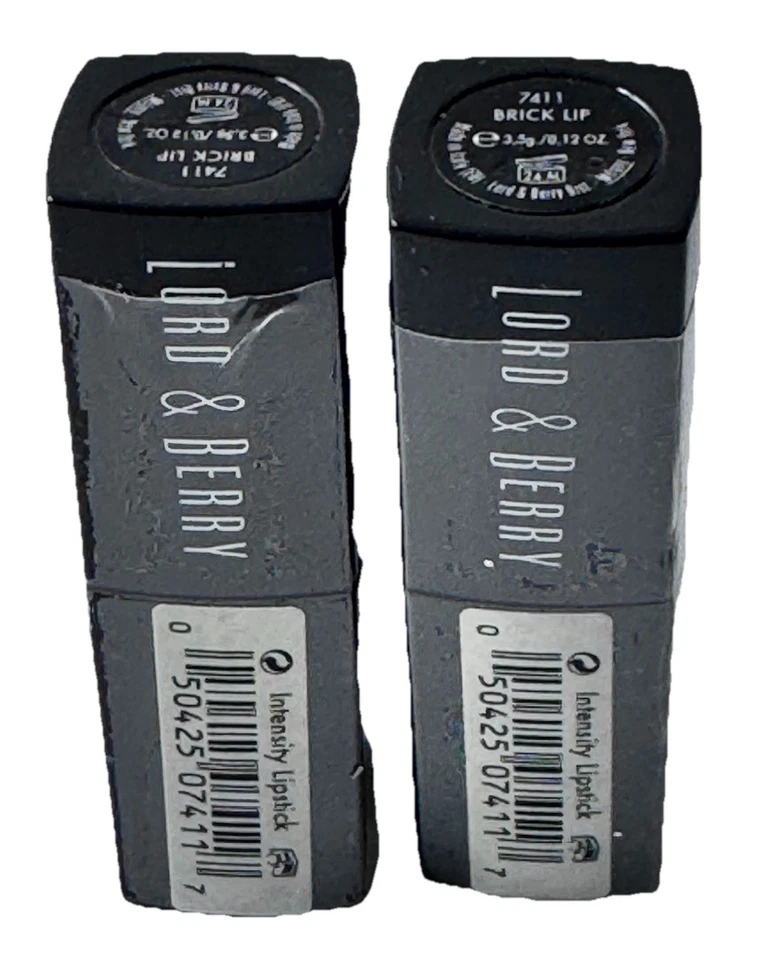 Lápiz labial Lord & Berry Intensity 7411 LABIO LADRILLO 2 X 0,12 oz NUEVO SELLADO 2 piezas Foto 3 de 3