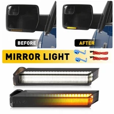 LED Under Side Mirror Turn Signal Light Lamp For 1997-14 Ford F-150 Expedition J