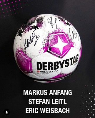 Original DERBYSTAR Bundesliga Ball signiert   Fortuna vs. Hertha BSC