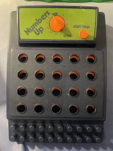 Vtg Numbers Up Game 1975 Milton Bradley COMPLETE Working Timer Memory No Box
